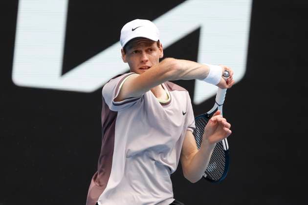 January 21, 2024, Melbourne, Victoria, Australia: Jannik Sinner ( ITA) during their round four singles match againstKaren Khachanov on day eight of the 2024 Australian Open at Melbourne Park on January 21, 2024 in Melbourne, Australia. Melbourne Australia - ZUMAl131 20240121_zsp_l131_068 Copyright: xCiroxDexLucax