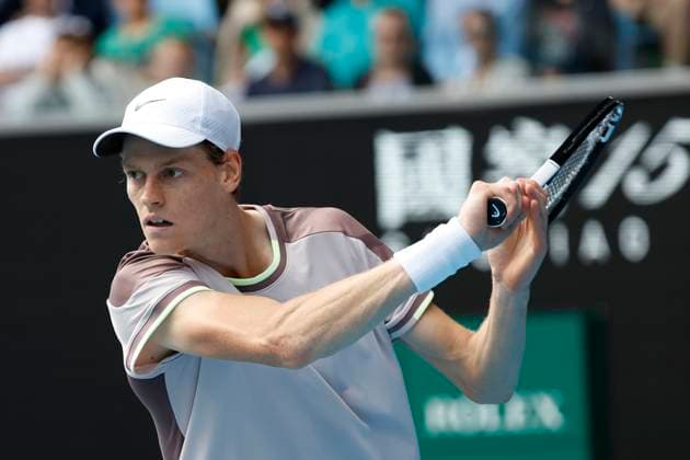 January 21, 2024, Melbourne, Victoria, Australia: Jannik Sinner ( ITA) during their round four singles match againstKaren Khachanov on day eight of the 2024 Australian Open at Melbourne Park on January 21, 2024 in Melbourne, Australia. Melbourne Australia - ZUMAl131 20240121_zsp_l131_072 Copyright: xCiroxDexLucax
