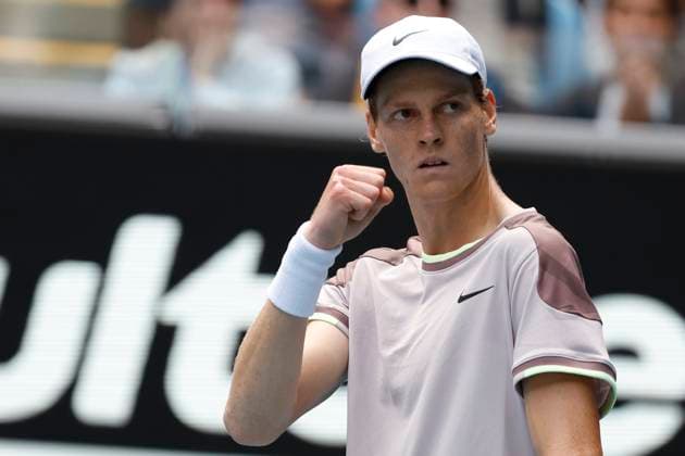 January 21, 2024, Melbourne, Victoria, Australia: Jannik Sinner ( ITA) during their round four singles match againstKaren Khachanov on day eight of the 2024 Australian Open at Melbourne Park on January 21, 2024 in Melbourne, Australia. Melbourne Australia - ZUMAl131 20240121_zsp_l131_076 Copyright: xCiroxDexLucax