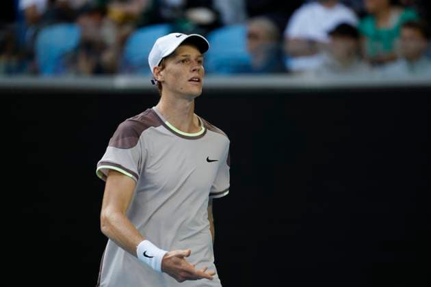 January 21, 2024, Melbourne, Victoria, Australia: Jannik Sinner ( ITA) during their round four singles match againstKaren Khachanov on day eight of the 2024 Australian Open at Melbourne Park on January 21, 2024 in Melbourne, Australia. Melbourne Australia - ZUMAl131 20240121_zsp_l131_085 Copyright: xCiroxDexLucax