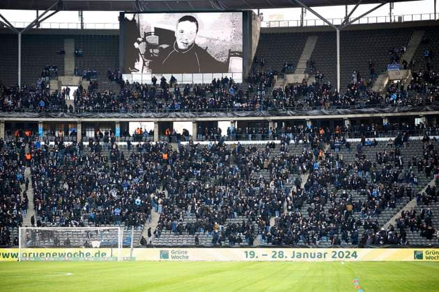 Olympiastadion Stimmungsbild, GER, Hertha BSC vs Fortuna Duesseldorf, Soccer Men, 2 Bundesliga, Season 2023 2024, Matchday 18, 21 01 2024 DFL REGULATIONS PROHIBIT ANY USE OF PHOTOGRAPHS AS IMAGE SEQUENCES AND OR QUASI VIDEO GER, Hertha BSC vs Fortuna Duesseldorf, Soccer Men, 2 Bundesliga, Season 2023 2024, Matchday 18, 21 01 2024 Berlin Copyright: xEibner-Pressefotox xClaudiusxRauchx EP_CRH