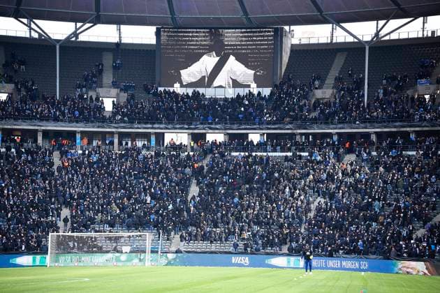 Olympiastadion Stimmungsbild, GER, Hertha BSC vs Fortuna Duesseldorf, Soccer Men, 2 Bundesliga, Season 2023 2024, Matchday 18, 21 01 2024 DFL REGULATIONS PROHIBIT ANY USE OF PHOTOGRAPHS AS IMAGE SEQUENCES AND OR QUASI VIDEO GER, Hertha BSC vs Fortuna Duesseldorf, Soccer Men, 2 Bundesliga, Season 2023 2024, Matchday 18, 21 01 2024 Berlin Copyright: xEibner-Pressefotox xClaudiusxRauchx EP_CRH