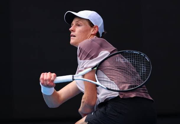 Jannik Sinner of Italy in action Australian Open, Day Eight, Tennis, Melbourne Park, Melbourne, Australia - 21 Jan 2024  Copyright: xEllaxLing Shutterstockx 14306288bn