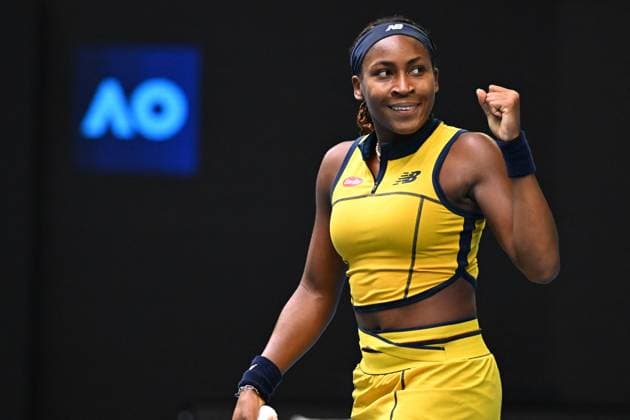 2024 Australian Open - Melbourne Coco Gauff (USA) during her fourth round match at the 2024 Australian Open at Melbourne Park in Melbourne, Australia, on January 21, 2024. Photo by Corinne Dubreuil ABACAPRESS.COM Melbourne Australia  Copyright: xDubreuilxCorinne ABACAx