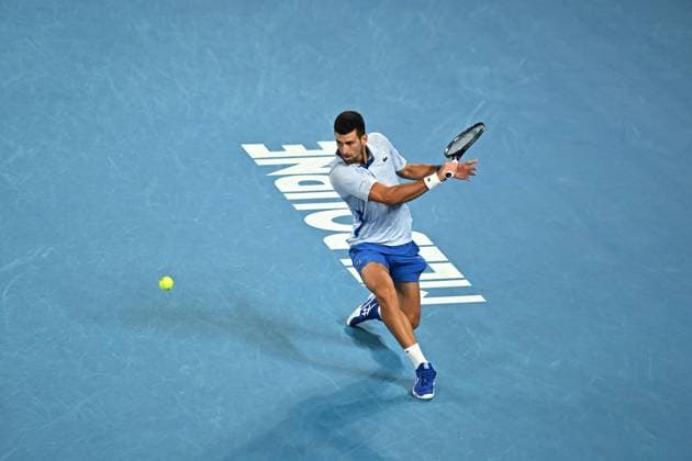 2024 Australian Open - Melbourne Novak Djokovic (SRB) during his fourth round match at the 2024 Australian Open at Melbourne Park in Melbourne, Australia, on January 21, 2024. Photo by Corinne Dubreuil ABACAPRESS.COM Melbourne Australia  Copyright: xDubreuilxCorinne ABACAx