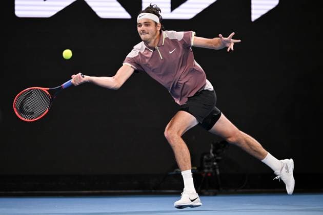 Taylor Fritz (USA) during his fourth round match Australian Open, Day Eight, Tennis, Melbourne Park, Melbourne, Australia - 21 Jan 2024  Copyright: xJamesxGourley Shutterstockx 14306289ej
