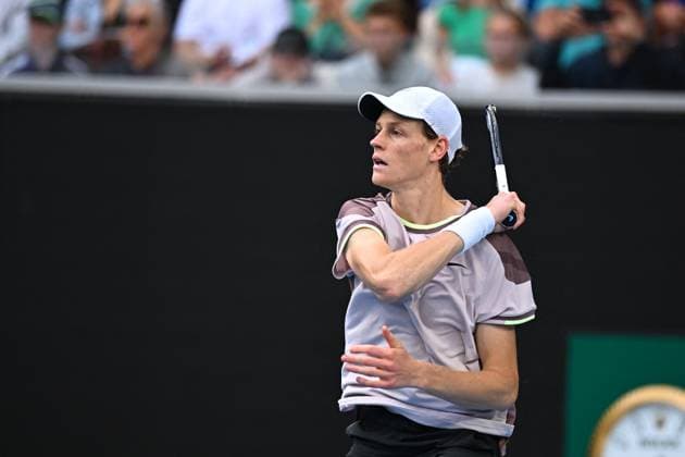 2024 Australian Open - Melbourne Jannik Sinner (ITA) during his fourth round match at the 2024 Australian Open at Melbourne Park in Melbourne, Australia, on January 21, 2024. Photo by Corinne Dubreuil ABACAPRESS.COM Melbourne Australia  Copyright: xDubreuilxCorinne ABACAx