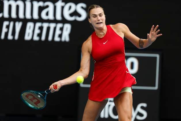 21st January 2024; Melbourne Park, Melbourne, Victoria, Australia; Australian Open Tennis Championship Day 8; Aryna Sabalenka in action during the round four singles match against Amanda Anisimova (USA)  ActionPlus12599938 NaFoto