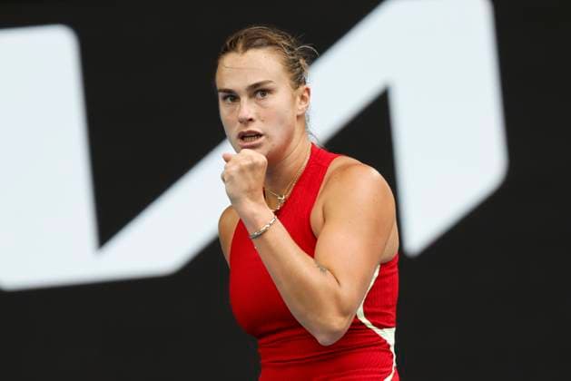 21st January 2024; Melbourne Park, Melbourne, Victoria, Australia; Australian Open Tennis Championship Day 8; Aryna Sabalenka in action during the round four singles match against Amanda Anisimova (USA)  ActionPlus12599940 NaFoto