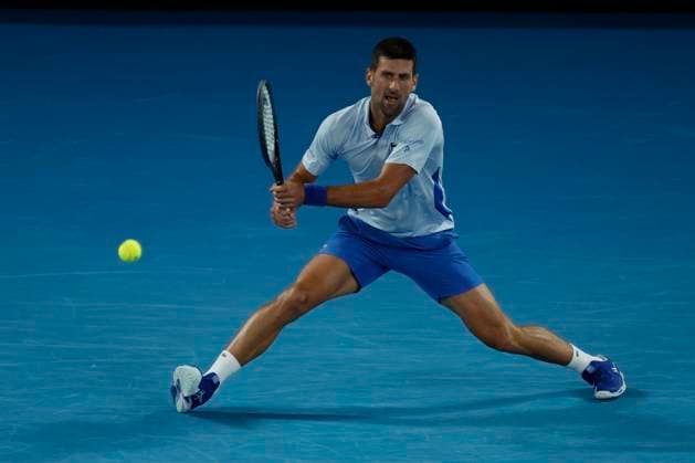 21st January 2024; Melbourne Park, Melbourne, Victoria, Australia; Australian Open Tennis Championship Day 8; Novak Djokovic (SRB) in action during the round four singles match against Adrian Mannarino (FRA)  ActionPlus12599948 NaFoto