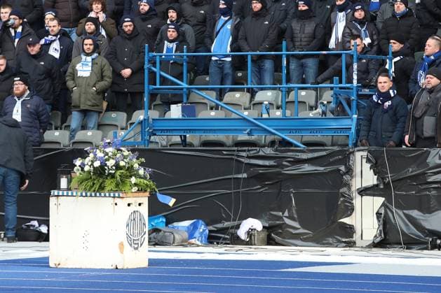 21 01 2024, xtgx, Soccer 2 Bundesliga, Hertha BSC Berlin Fortuna Duesseldorf emspor, v l The old podium President Kay Bernstein Hertha BSC Berlin DFL DFB REGULATIONS PROHIBIT ANY USE OF PHOTOGRAPHS as IMAGE SEQUENCES and or QUASI VIDEO Berlin