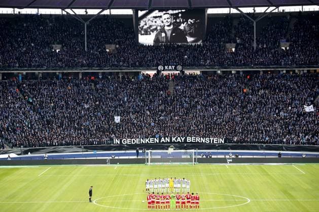 21 01 2024, xtgx, Soccer 2 Bundesliga, Hertha BSC Berlin Fortuna Duesseldorf emspor, v l minute of silence for the late President President Kay Bernstein Hertha BSC Berlin DFL DFB REGULATIONS PROHIBIT ANY USE OF PHOTOGRAPHS as IMAGE SEQUENCES and or QUASI VIDEO Berlin