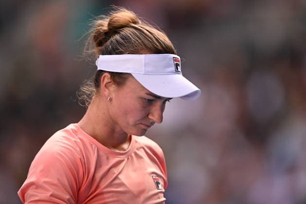 Barbora Krejcikova (CZE) during her fourth round match Australian Open, Day Eight, Tennis, Melbourne Park, Melbourne, Australia - 21 Jan 2024  Copyright: xJamesxGourley Shutterstockx 14306289gy