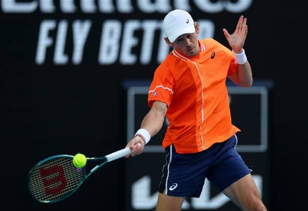 Alex de Minaur of Australia in action Australian Open, Day Eight, Tennis, Melbourne Park, Melbourne, Australia - 21 Jan 2024  Copyright: xEllaxLing Shutterstockx 14306288dz