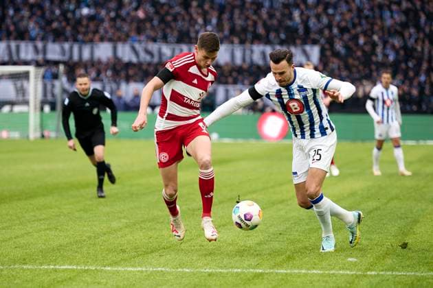Haris Tabakovic Hertha BSC, 25 , GER, Hertha BSC vs Fortuna Duesseldorf, Soccer Men, 2 Bundesliga, Season 2023 2024, Matchday 18, 21 01 2024 DFL REGULATIONS PROHIBIT ANY USE OF PHOTOGRAPHS AS IMAGE SEQUENCES AND OR QUASI VIDEO GER, Hertha BSC vs Fortuna Duesseldorf, Soccer Men, 2 Bundesliga, Season 2023 2024, Matchday 18, 21 01 2024 Berlin Copyright: xEibner-Pressefotox xClaudiusxRauchx EP_CRH