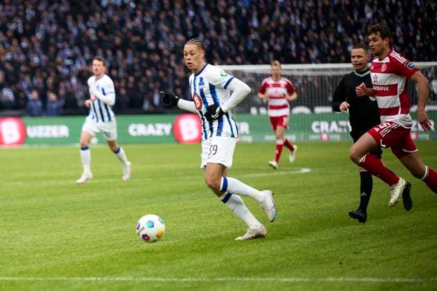 Derry Scherhant Hertha BSC, 39 , GER, Hertha BSC vs Fortuna Duesseldorf, Soccer Men, 2 Bundesliga, Season 2023 2024, Matchday 18, 21 01 2024 DFL REGULATIONS PROHIBIT ANY USE OF PHOTOGRAPHS AS IMAGE SEQUENCES AND OR QUASI VIDEO GER, Hertha BSC vs Fortuna Duesseldorf, Soccer Men, 2 Bundesliga, Season 2023 2024, Matchday 18, 21 01 2024 Berlin Copyright: xEibner-Pressefotox xClaudiusxRauchx EP_CRH