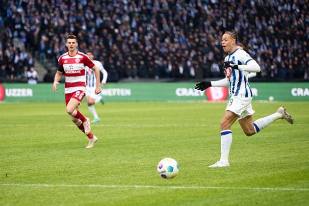 Derry Scherhant Hertha BSC, 39 , GER, Hertha BSC vs Fortuna Duesseldorf, Soccer Men, 2 Bundesliga, Season 2023 2024, Matchday 18, 21 01 2024 DFL REGULATIONS PROHIBIT ANY USE OF PHOTOGRAPHS AS IMAGE SEQUENCES AND OR QUASI VIDEO GER, Hertha BSC vs Fortuna Duesseldorf, Soccer Men, 2 Bundesliga, Season 2023 2024, Matchday 18, 21 01 2024 Berlin Copyright: xEibner-Pressefotox xClaudiusxRauchx EP_CRH