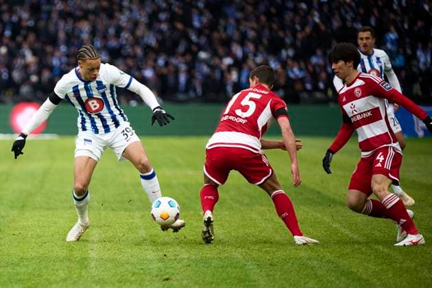 Derry Scherhant Hertha BSC, 39 , GER, Hertha BSC vs Fortuna Duesseldorf, Soccer Men, 2 Bundesliga, Season 2023 2024, Matchday 18, 21 01 2024 DFL REGULATIONS PROHIBIT ANY USE OF PHOTOGRAPHS AS IMAGE SEQUENCES AND OR QUASI VIDEO GER, Hertha BSC vs Fortuna Duesseldorf, Soccer Men, 2 Bundesliga, Season 2023 2024, Matchday 18, 21 01 2024 Berlin Copyright: xEibner-Pressefotox xClaudiusxRauchx EP_CRH