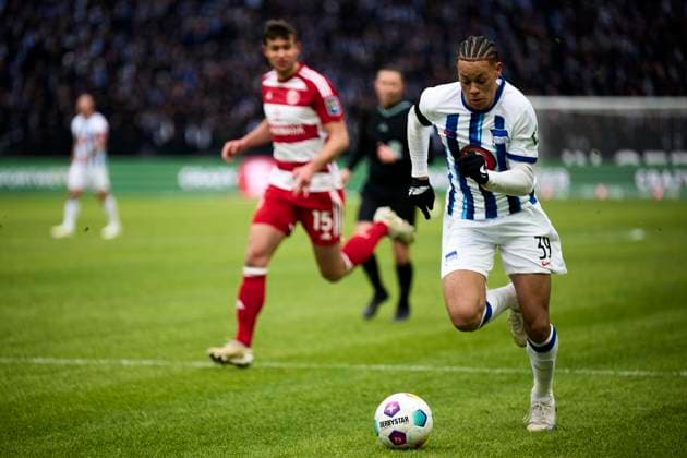 Derry Scherhant Hertha BSC, 39 , GER, Hertha BSC vs Fortuna Duesseldorf, Soccer Men, 2 Bundesliga, Season 2023 2024, Matchday 18, 21 01 2024 DFL REGULATIONS PROHIBIT ANY USE OF PHOTOGRAPHS AS IMAGE SEQUENCES AND OR QUASI VIDEO GER, Hertha BSC vs Fortuna Duesseldorf, Soccer Men, 2 Bundesliga, Season 2023 2024, Matchday 18, 21 01 2024 Berlin Copyright: xEibner-Pressefotox xClaudiusxRauchx EP_CRH