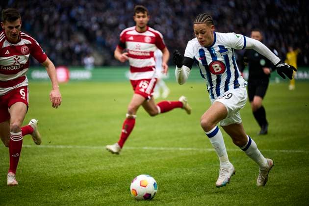 Derry Scherhant Hertha BSC, 39 , GER, Hertha BSC vs Fortuna Duesseldorf, Soccer Men, 2 Bundesliga, Season 2023 2024, Matchday 18, 21 01 2024 DFL REGULATIONS PROHIBIT ANY USE OF PHOTOGRAPHS AS IMAGE SEQUENCES AND OR QUASI VIDEO GER, Hertha BSC vs Fortuna Duesseldorf, Soccer Men, 2 Bundesliga, Season 2023 2024, Matchday 18, 21 01 2024 Berlin Copyright: xEibner-Pressefotox xClaudiusxRauchx EP_CRH