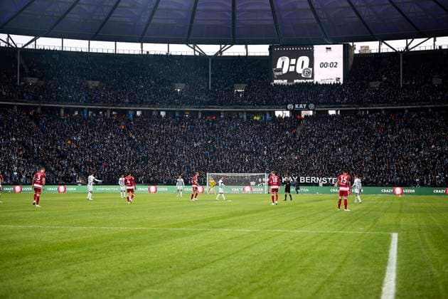 Match start, GER, Hertha BSC vs Fortuna Duesseldorf, Soccer men, 2 Bundesliga, Season 2023 2024, Matchday 18, 21 01 2024 DFL REGULATES PROHIBIT ANY USE OF PHOTOGRAPHS AS IMAGE SEQUENCES AND OR QUASI VIDEO GER, Hertha BSC vs Fortuna Duesseldorf, Soccer men, 2 Bundesliga, Season 2023 2024, Matchday 18, 21 01 2024 Berlin Copyright: xEibner-Pressefotox xClaudiusxRauchx EP_CRH