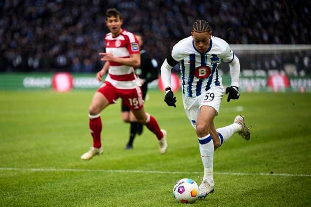 Derry Scherhant Hertha BSC, 39 , GER, Hertha BSC vs Fortuna Duesseldorf, Soccer Men, 2 Bundesliga, Season 2023 2024, Matchday 18, 21 01 2024 DFL REGULATIONS PROHIBIT ANY USE OF PHOTOGRAPHS AS IMAGE SEQUENCES AND OR QUASI VIDEO GER, Hertha BSC vs Fortuna Duesseldorf, Soccer Men, 2 Bundesliga, Season 2023 2024, Matchday 18, 21 01 2024 Berlin Copyright: xEibner-Pressefotox xClaudiusxRauchx EP_CRH