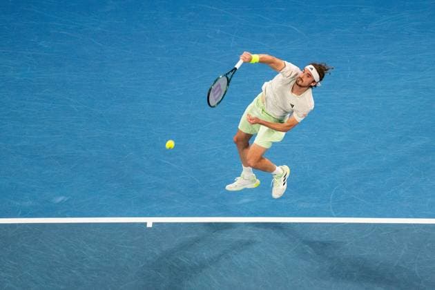 Stefanos Tsitsipas (GRE) TENNIS : Open Australie 2024 - Melbourne - 21 01 2024 VirginieBouyer Panoramic 