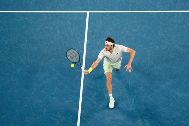 Stefanos Tsitsipas (GRE) TENNIS : Open Australie 2024 - Melbourne - 21 01 2024 VirginieBouyer Panoramic 