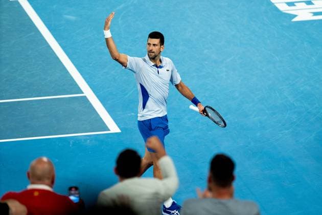 Novak Djokovic (SRB) TENNIS : Open Australie 2024 - Melbourne - 21 01 2024 VirginieBouyer Panoramic 