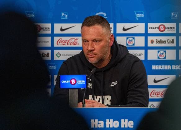 Soccer, Men, Season 2023 2024, 2 Bundesliga 18 Matchday , Hertha BSC Fortuna Düsseldorf, PK with coach Pal Dardai Hertha BSC , 21 01 2024, Copyright: xSebastianxRäppold MatthiasxKochx