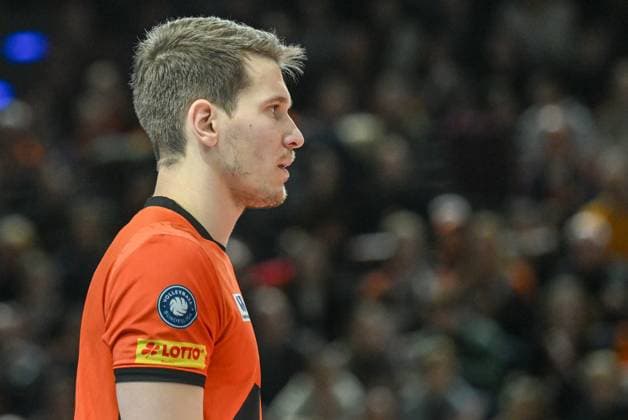 Berlin, Germany January 21, 2024 1 VBL 2023 2024 Berlin Recycling Volleys vs VfB Friedrichshafen In the picture Johannes Tille BR Volleys Copyright: xFotostandx xReuhlx