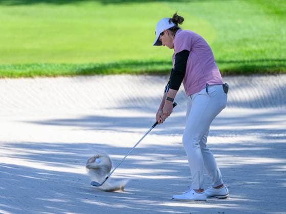 January 21, 2024: Ally Ewing hits out of the green side bunker on nine during final round of Hilton Grand Vacations Tournament of Champions held at Lake Nona Golf & Country Club in Orlando, FL. Romeo T Guzman CSM Orlando USA - ZUMAcg2_ 20240121_faf_cg2_054 Copyright: xRomeoxGuzmanx