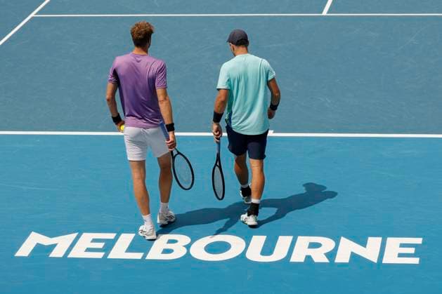 Yannick Hanfmann Dominik Koepfer, Mens DoublesAustralian Open 2024, Melbourne Park, Melbourne, Victoria, Australia Copyright: xJuergenxHasenkopfx
