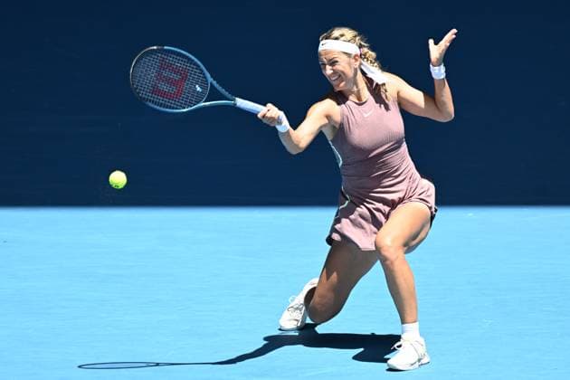 January 22, 2024: 18th seed VICTORIA AZARENKA of Belarus in action against DAYANA YASTREMSKA of Ukraine on Rod Laver Arena in a Women s Singles 4th round match on day 9 of the 2024 Australian Open in Melbourne, Australia. Cal Media USA - ZUMAc04_ 20240122_faf_c04_005 Copyright: xSydneyxLowx