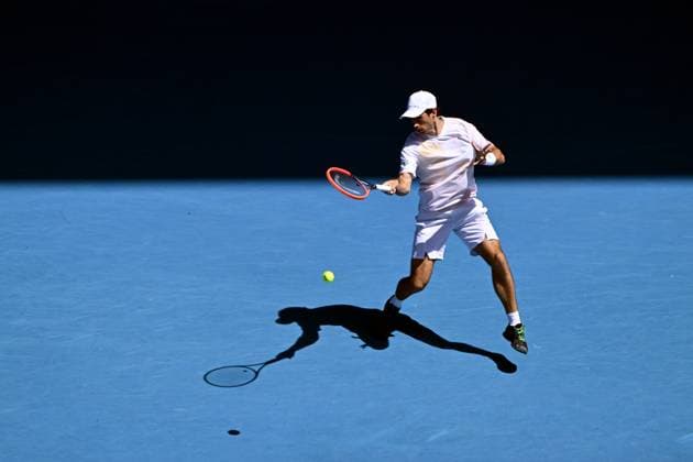 TENNIS AUSTRALIAN OPEN, Nuno Borges of Portugal in action during his 4th round match against Daniil Medvedev of Russia on Day 9 of the 2024 Australian Open at Melbourne Park in Melbourne, Monday, January 22, 2024. ( NO ARCHIVING, EDITORIAL USE ONLY, NO USE IN BOOKS WITHOUT CONSENT MELBOURNE VICTORIA AUSTRALIA  Copyright: xJOELxCARRETTx 20240122001892129795