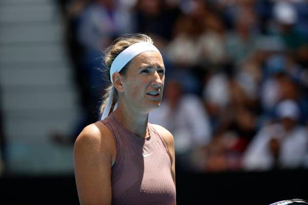 22nd January 2024; Melbourne Park, Melbourne, Victoria, Australia; Australian Open Tennis Championship Day 9; Victoria Azarenka in action during the round four singles match against Dayana Yastremska UKR)  ActionPlus12600599 NaFoto