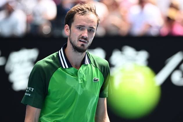 TENNIS AUSTRALIAN OPEN, Daniil Medvedev of Russia during his 4th round match against Nuno Borges of Portugal on Day 9 of the 2024 Australian Open at Melbourne Park in Melbourne, Monday, January 22, 2024. ( NO ARCHIVING, EDITORIAL USE ONLY, NO USE IN BOOKS WITHOUT CONSENT MELBOURNE VICTORIA AUSTRALIA  Copyright: xJOELxCARRETTx 20240122001892143269