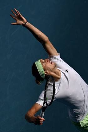 TENNIS AUSTRALIAN OPEN, Alexander Zverev of Germany in action during his 4th round match against Cameron Norrie of United Kingdom on Day 9 of the 2024 Australian Open at Melbourne Park in Melbourne, Monday, January 22, 2024. ( NO ARCHIVING, EDITORIAL USE ONLY, NO USE IN BOOKS WITHOUT CONSENT MELBOURNE VICTORIA AUSTRALIA  Copyright: xLUKASxCOCHx 20240122001892165419