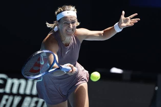 Victori Azarenka in action during their round four singles match against Dayana Yastremska UKR) during Australian Open, International Tennis match in Melbourne, Australia, January 22 2024  Copyright: xAgnxFoto IPAxSportx xipa-agency.x xx IPA_42859041 IPA_Agency_IPA42859041