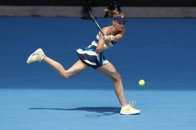 International Tennis match - Australian Open Dayana Yastremska UKR) in action during their round four singles match against Victori Azarenka during Australian Open, International Tennis match in Melbourne, Australia, January 22 2024 Melbourne Australia  Copyright: xIPAxSport ABACAx