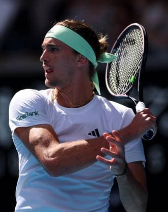Alexander Zverev of Germany in action Australian Open, Day Nine, Tennis, Melbourne Park, Melbourne, Australia - 22 Jan 2024  Copyright: xEllaxLing Shutterstockx 14306290ay