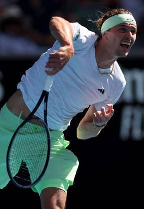 Alexander Zverev of Germany in action Australian Open, Day Nine, Tennis, Melbourne Park, Melbourne, Australia - 22 Jan 2024  Copyright: xEllaxLing Shutterstockx 14306290aw