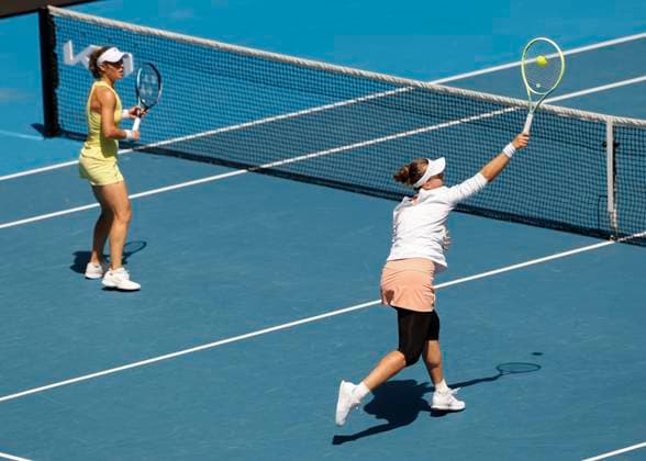 Barbora Krejcikova Laura Siegemund, Womens Doubles, Australian Open 2024, Melbourne Park, Melbourne, Victoria, Australia Copyright: xJuergenxHasenkopfx
