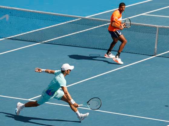Rohan Bopanna Matthew Ebden, Mens Doubles, Australian Open 2024, Melbourne Park, Melbourne, Victoria, Australia Copyright: xJuergenxHasenkopfx