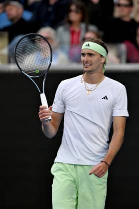 TENNIS AUSTRALIAN OPEN, Alexander Zverev of Germany reacts during his 4th round match against Cameron Norrie of United Kingdom on Day 9 of the 2024 Australian Open at Melbourne Park in Melbourne, Monday, January 22, 2024. ( NO ARCHIVING, EDITORIAL USE ONLY, NO USE IN BOOKS WITHOUT CONSENT MELBOURNE VICTORIA AUSTRALIA  Copyright: xLUKASxCOCHx 20240122001892179281