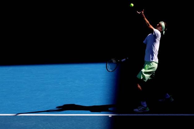 Alexander Zverev, GER, during fourth round of 2024 Australian Open in Melbourne, 22 01 2023