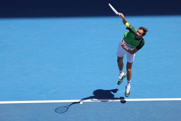 Daniil Medvedev, RUS, during fourth round of 2024 Australian Open in Melbourne, 22 01 2023