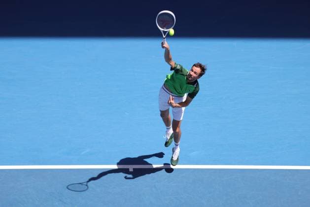 Daniil Medvedev, RUS, during fourth round of 2024 Australian Open in Melbourne, 22 01 2023