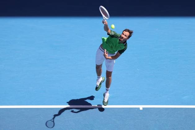 Daniil Medvedev, RUS, during fourth round of 2024 Australian Open in Melbourne, 22 01 2023