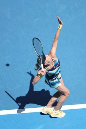 Dayana Yastremska, UKR, during fourth round of 2024 Australian Open in Melbourne, 22 01 2023
